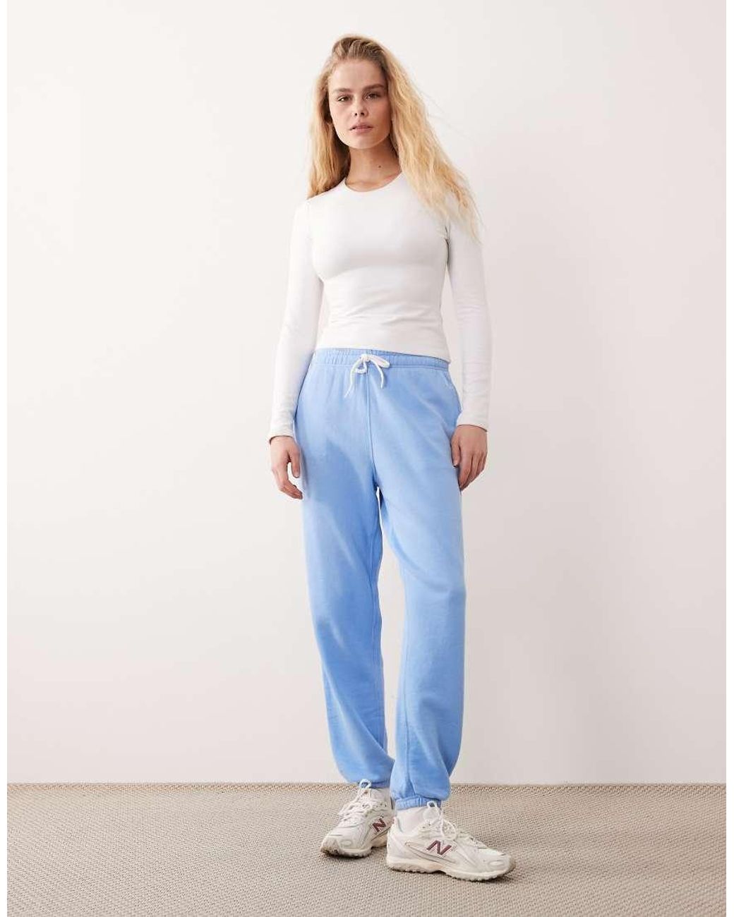 Polo Ralph Lauren Blue Icon Logo Lightweight Fleece Drawstring Sweatpant