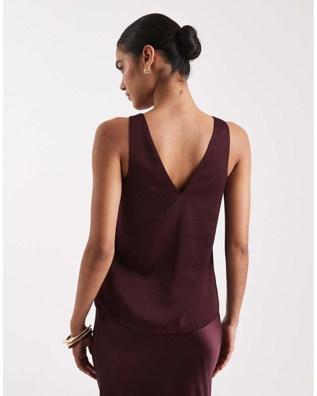 New Look Purple Satin Cami Top
