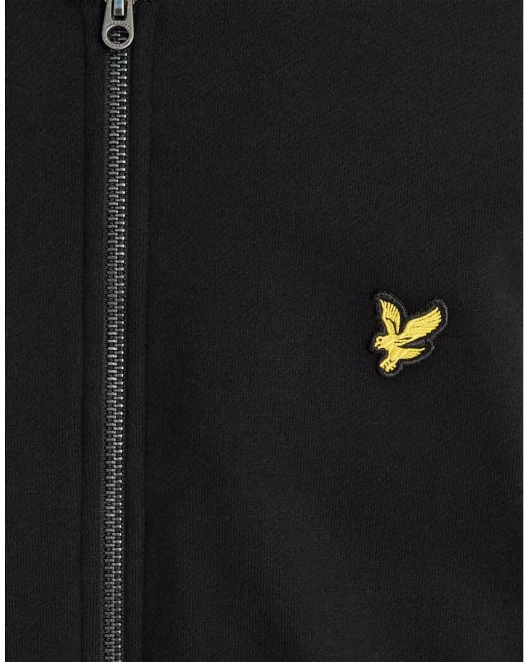 Lyle & Scott Black Mid Layers Sueded Jersey Bomber for men