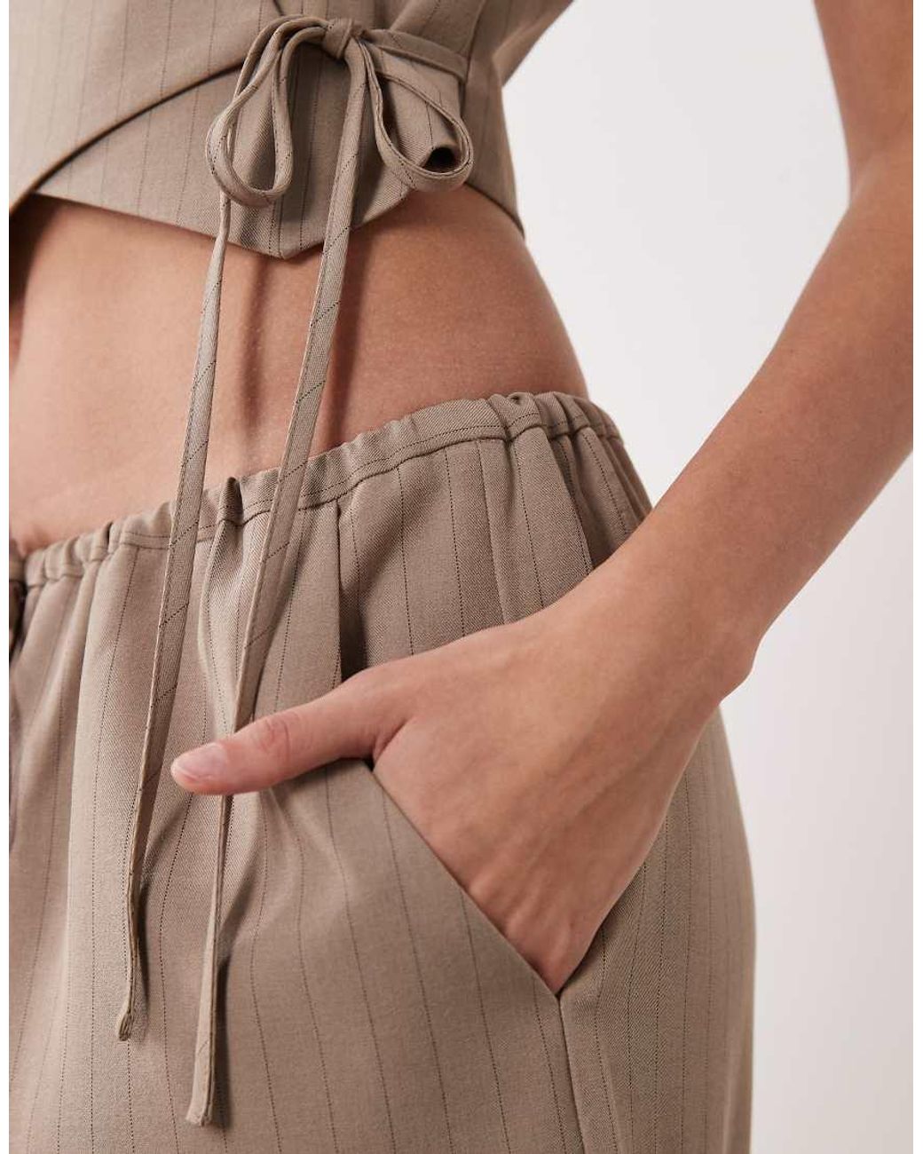 Miss Selfridge Natural Tailored Pull On Pants