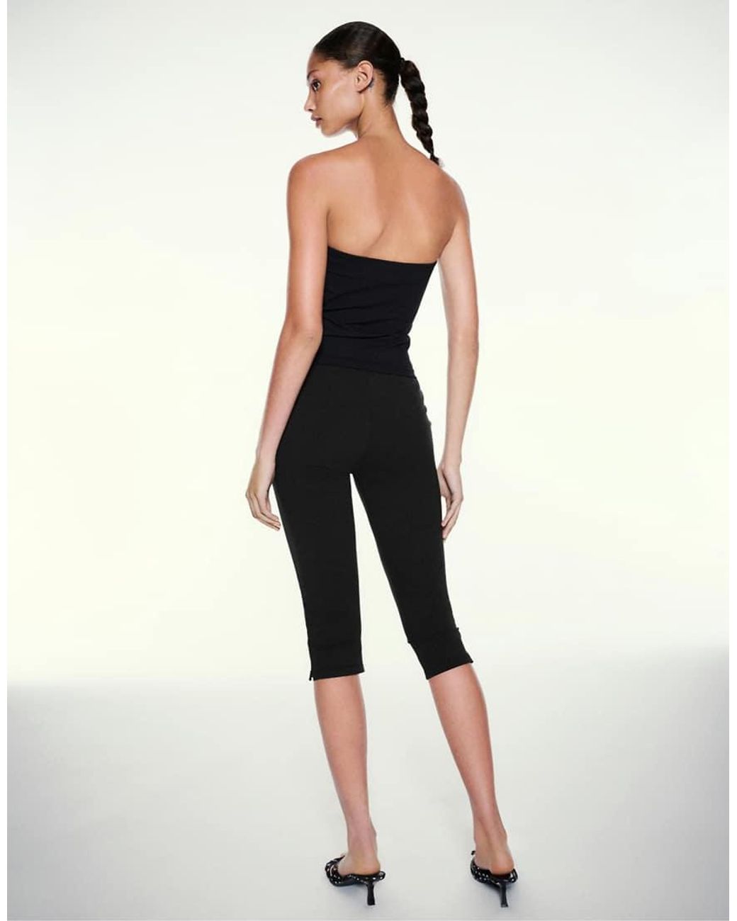 Pull&Bear Capri Met Studs in het Black