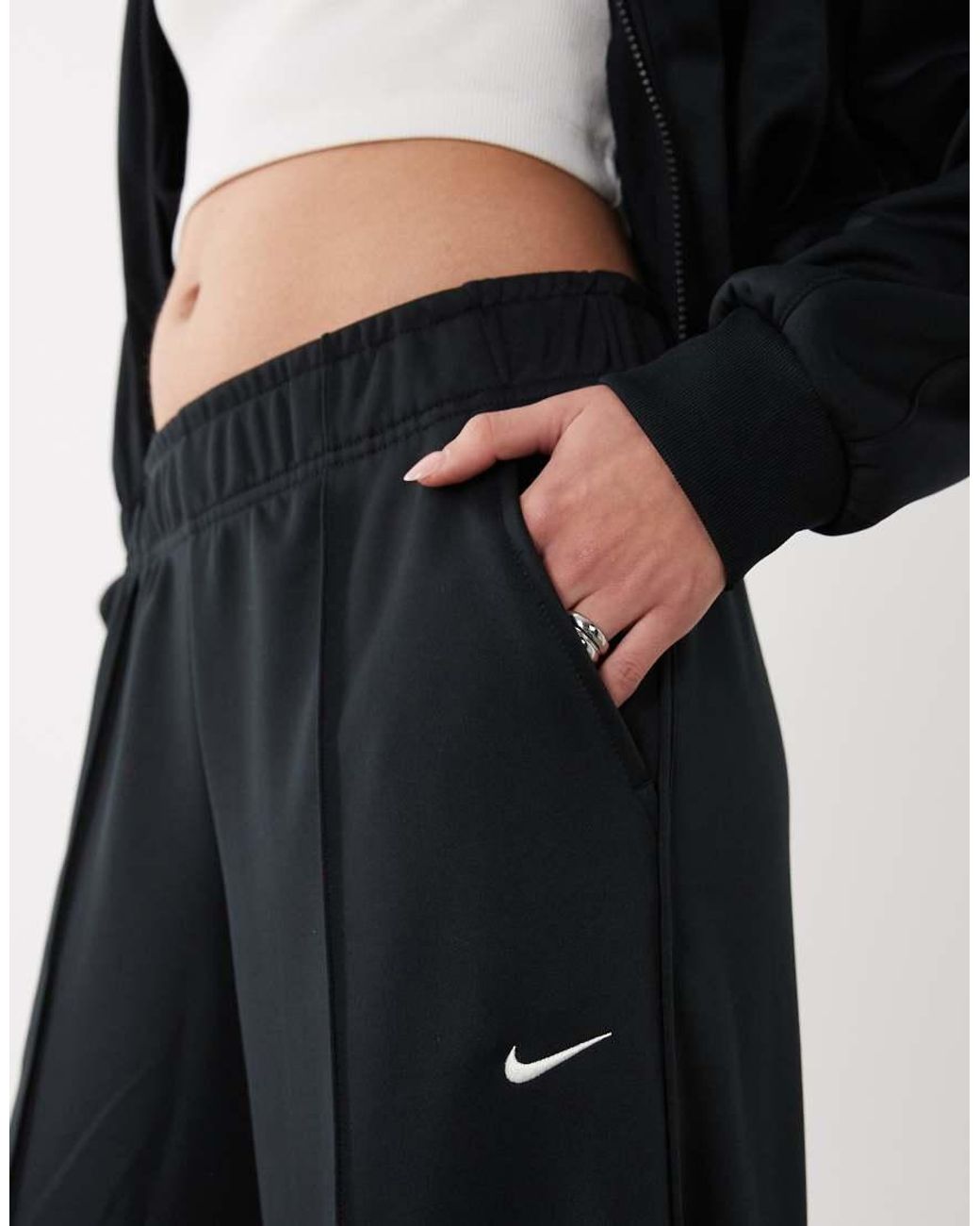 Nike White Wide Leg Track Pant