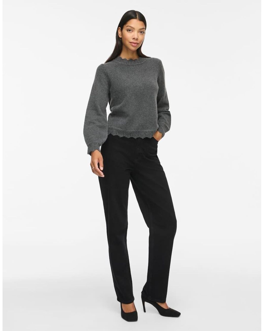 Vila Gray Knitted Pullover