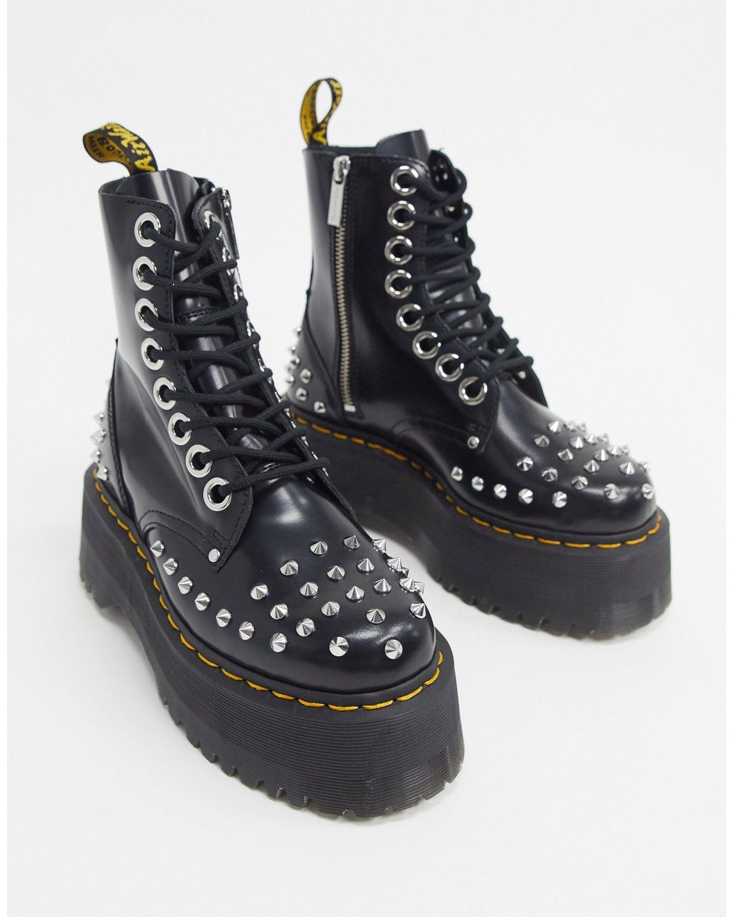 Dr. Martens Jadon Max Stud Boot in Black | Lyst