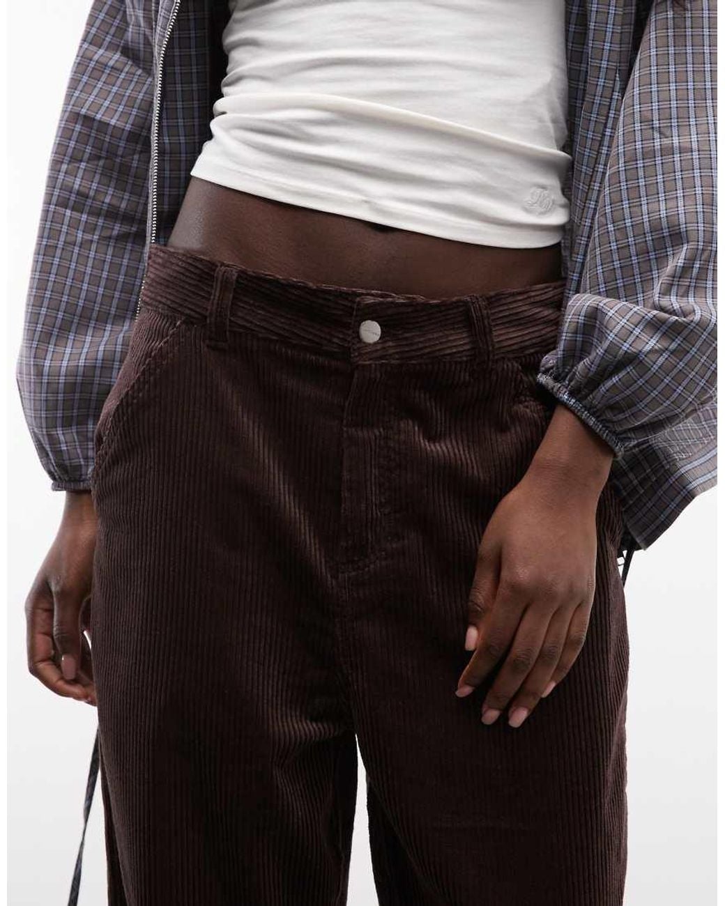 Carhartt Black Simple Loose Fit Corduroy Trousers