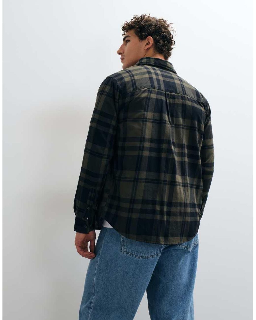 Jack & Jones Blue Flannel Check Shirt for men