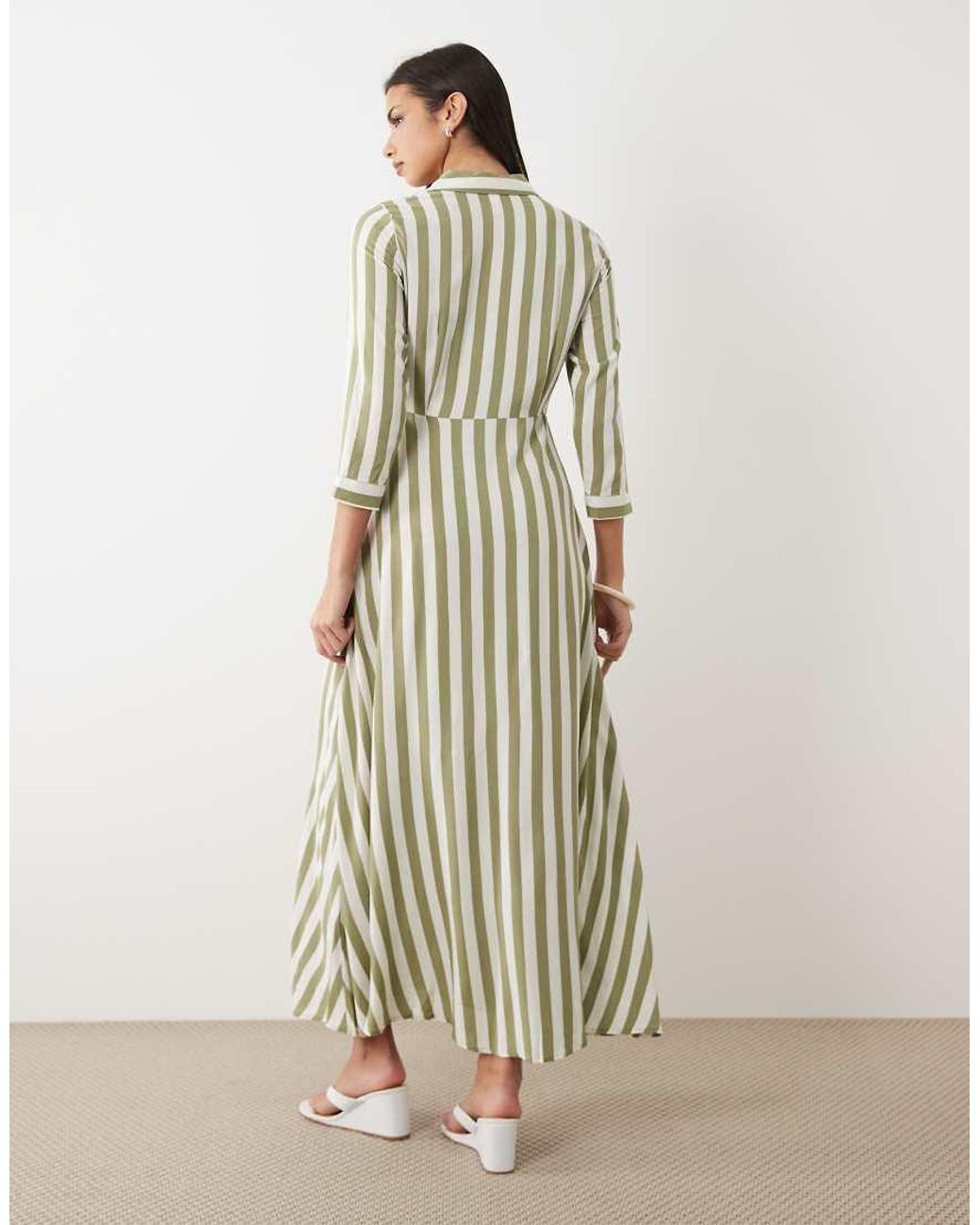 Y.A.S Natural Maxi Shirt Dress