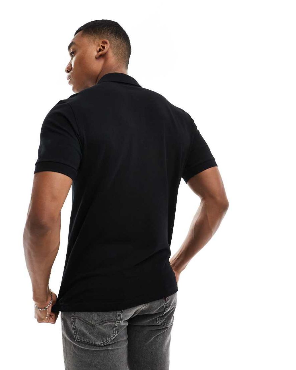 Fred Perry Black Plain Polo Shirt for men
