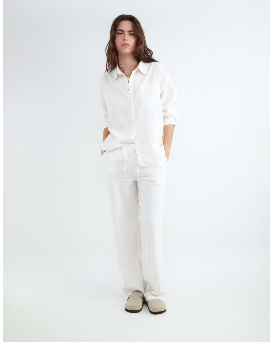Balmohk White – leinenhemd