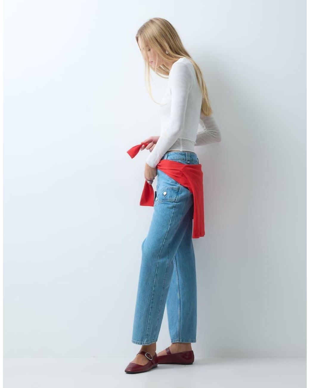 House Of Sunny White Double Layered Mesh Top