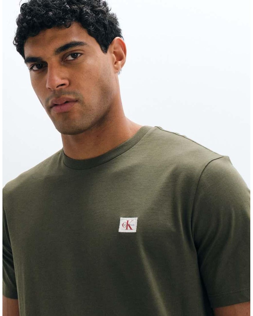 Calvin Klein Green Classic Woven Label T-shirt for men