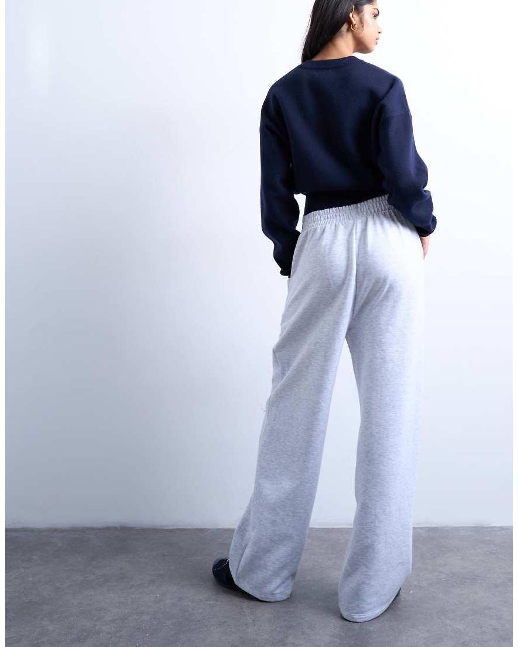 Joggers De Pernera Recta De TOPSHOP de color White