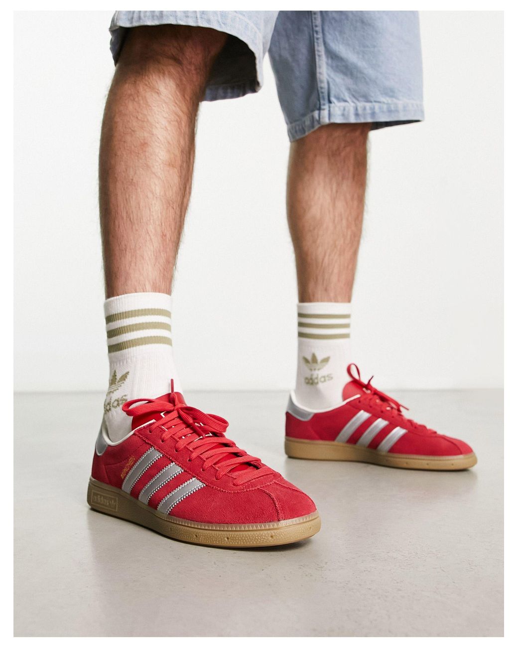 adidas Originals Munchen - Sneakers in het Rood voor heren | Lyst NL