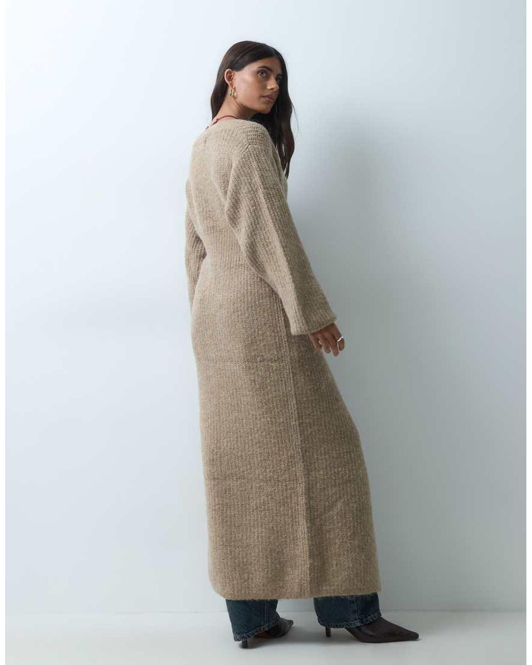 Gina Tricot Blue Long Knitted Cardigan
