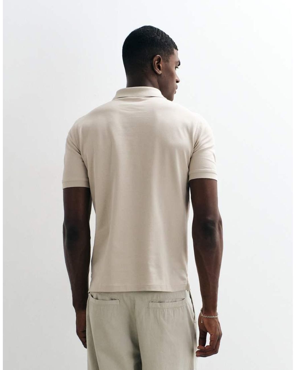Gant Natural Regular Fit Contrast Pique Polo for men