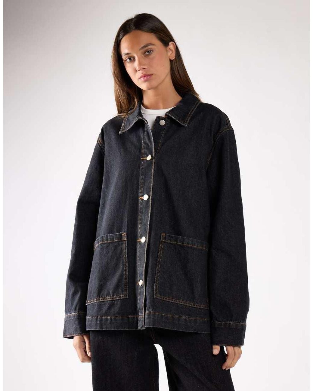 Glamorous Blue Oversized Denim Jacket