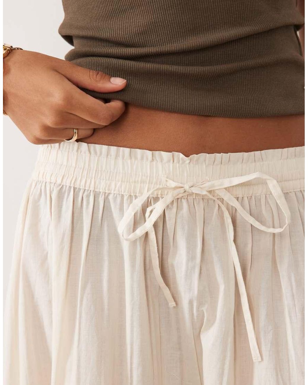 Jdy Natural Pleated Maxi Skirt