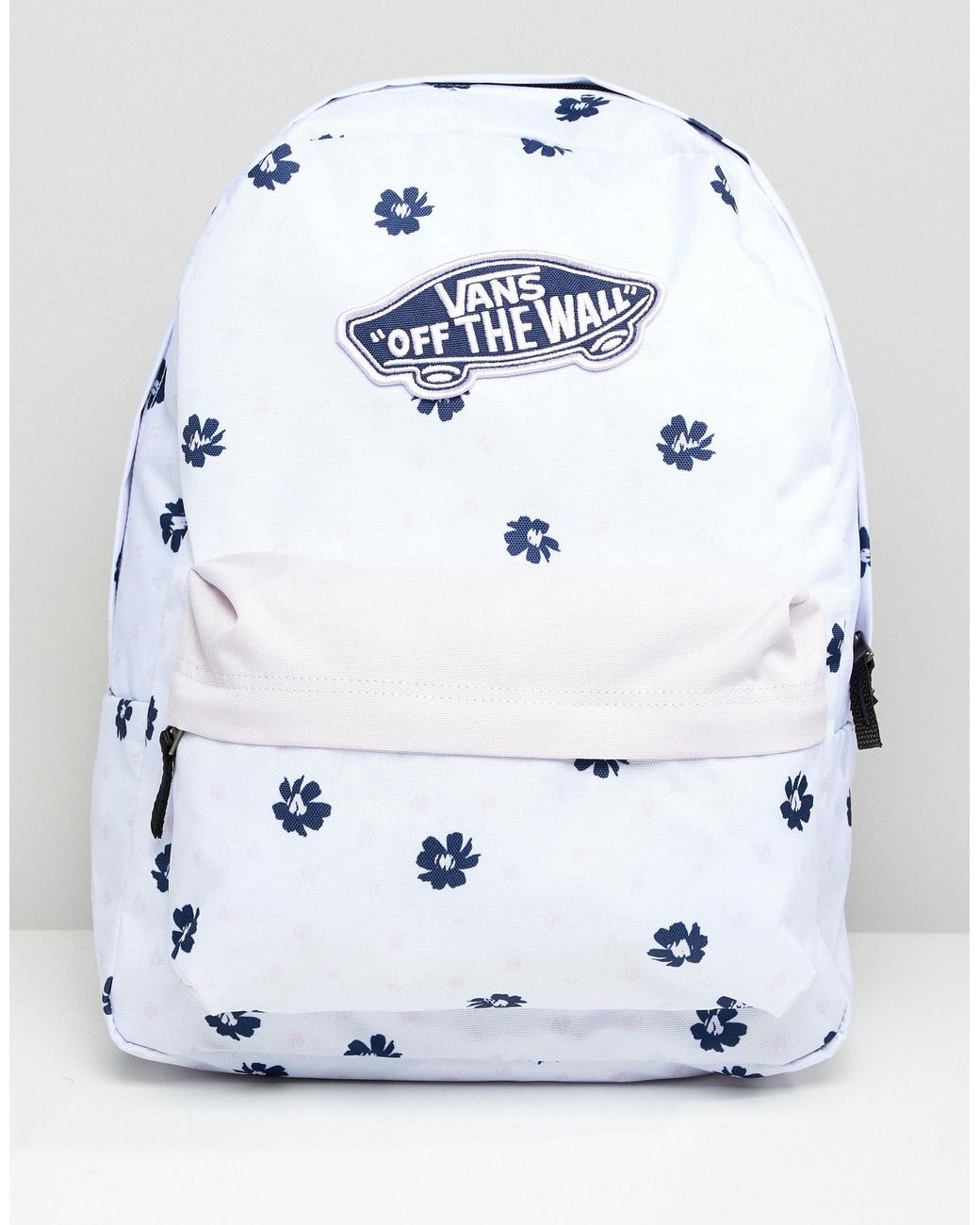 Vans Lilac Floral Print Realm Backpack in White | Lyst UK