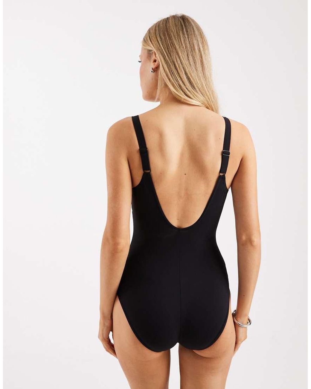 Speedo Black Swimsuit Shaping Aquanite Swimsuit