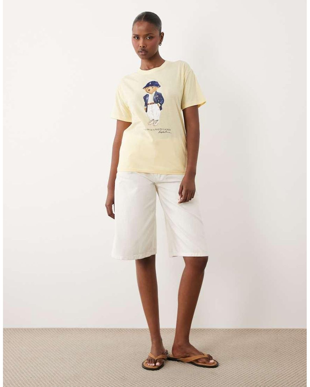 Polo Ralph Lauren Natural Polo Bear Straight Fit T-shirt
