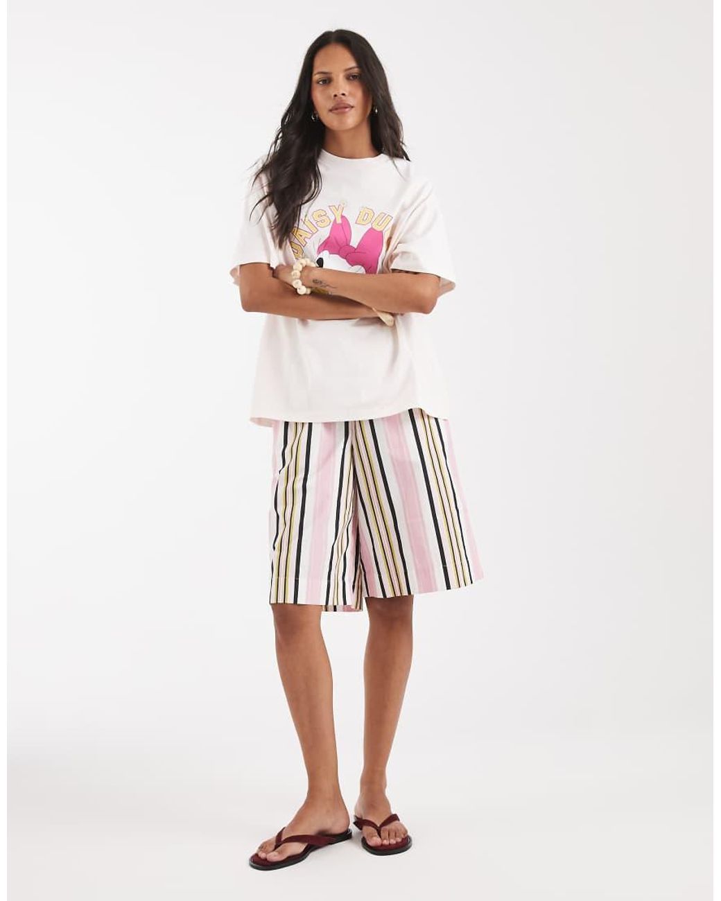 ASOS White Disney Oversized T-shirt With Daisy Duck Print