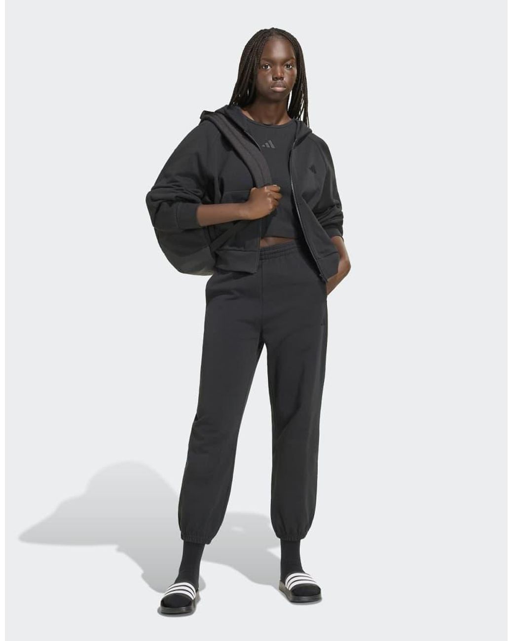 Adidas Originals Black Adidas Kit Small Logo Full Zip Hoodie