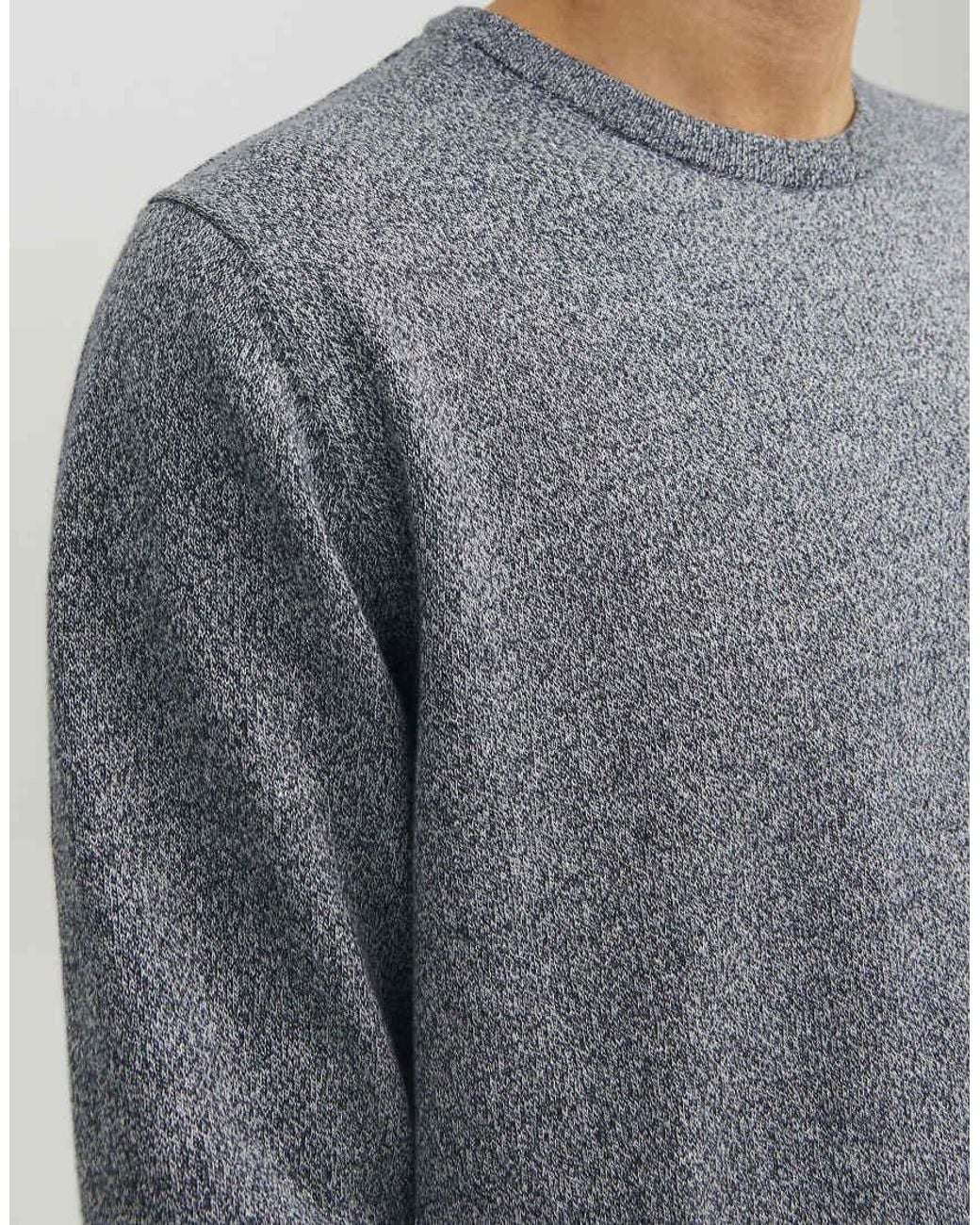 Jack & Jones Gray Knitted Pullover for men
