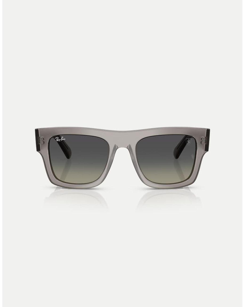 Ray-Ban Gray Rb2217M Scuderia Ferrari Collection Square Sunglasses With Lens