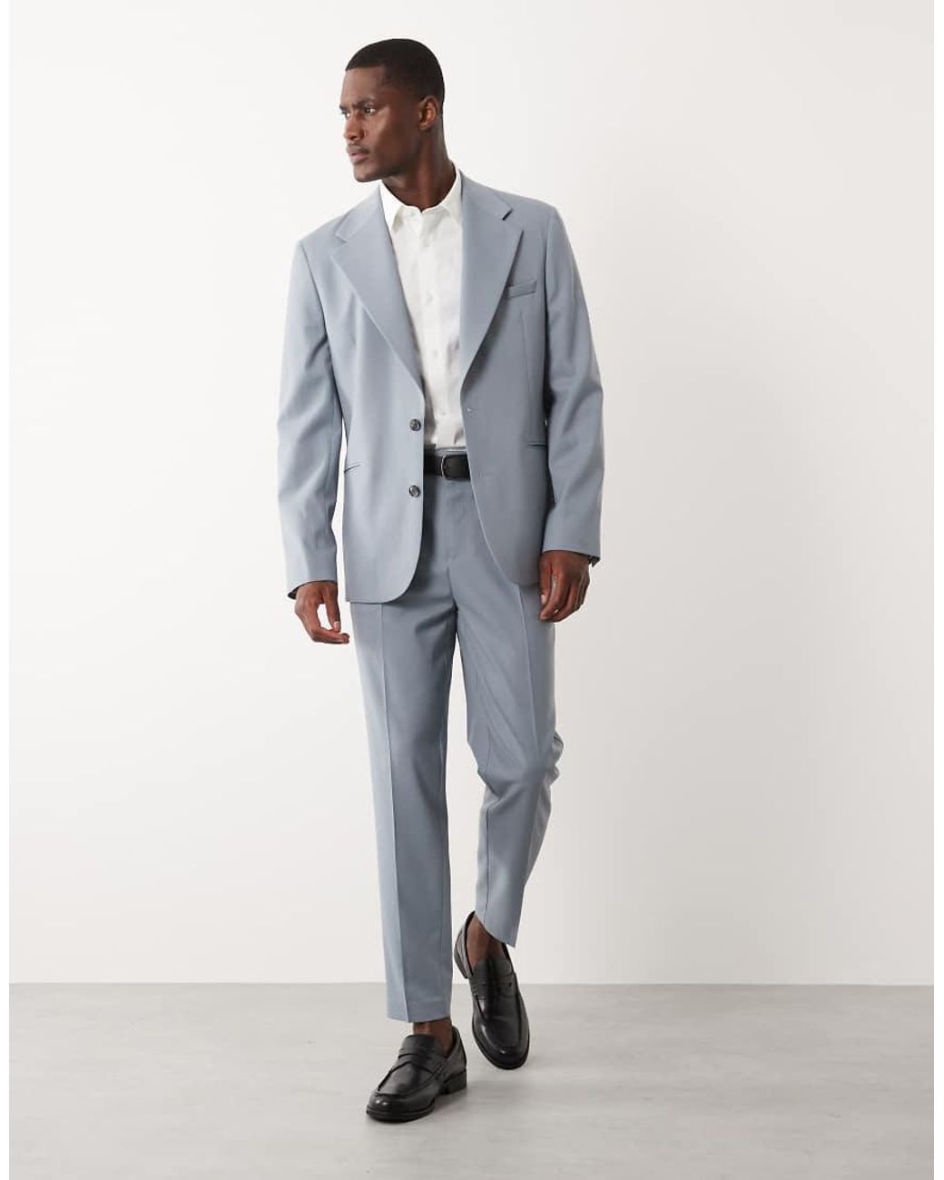ASOS Blue 100% Summer Wool Slim Suit Jacket for men