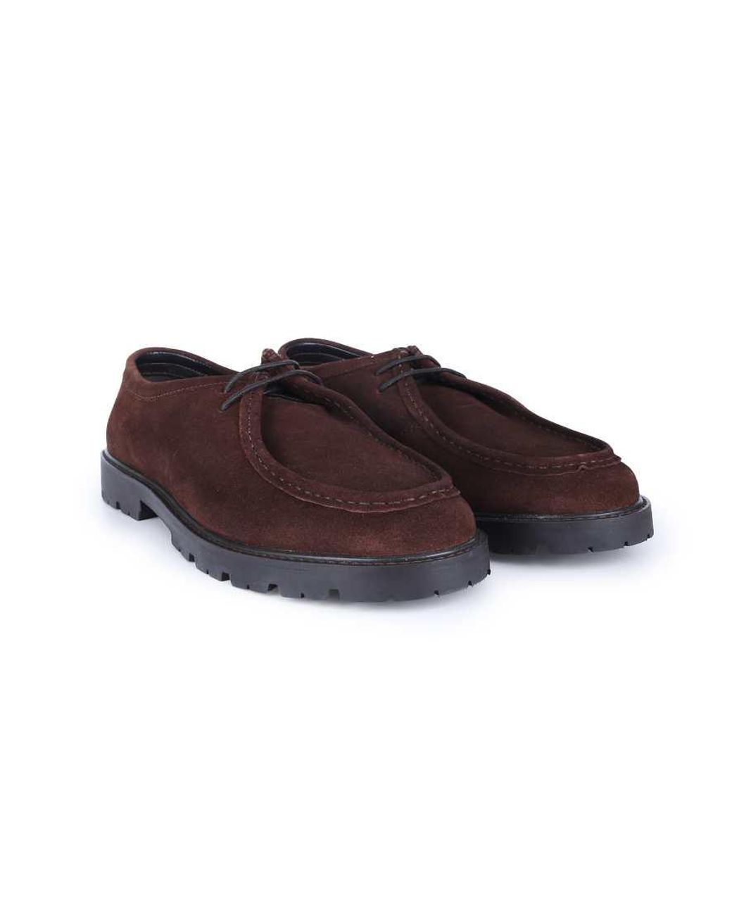 OFF THE HOOK Black Jovi Casual Lace-Up Leather Boat Shoes for men