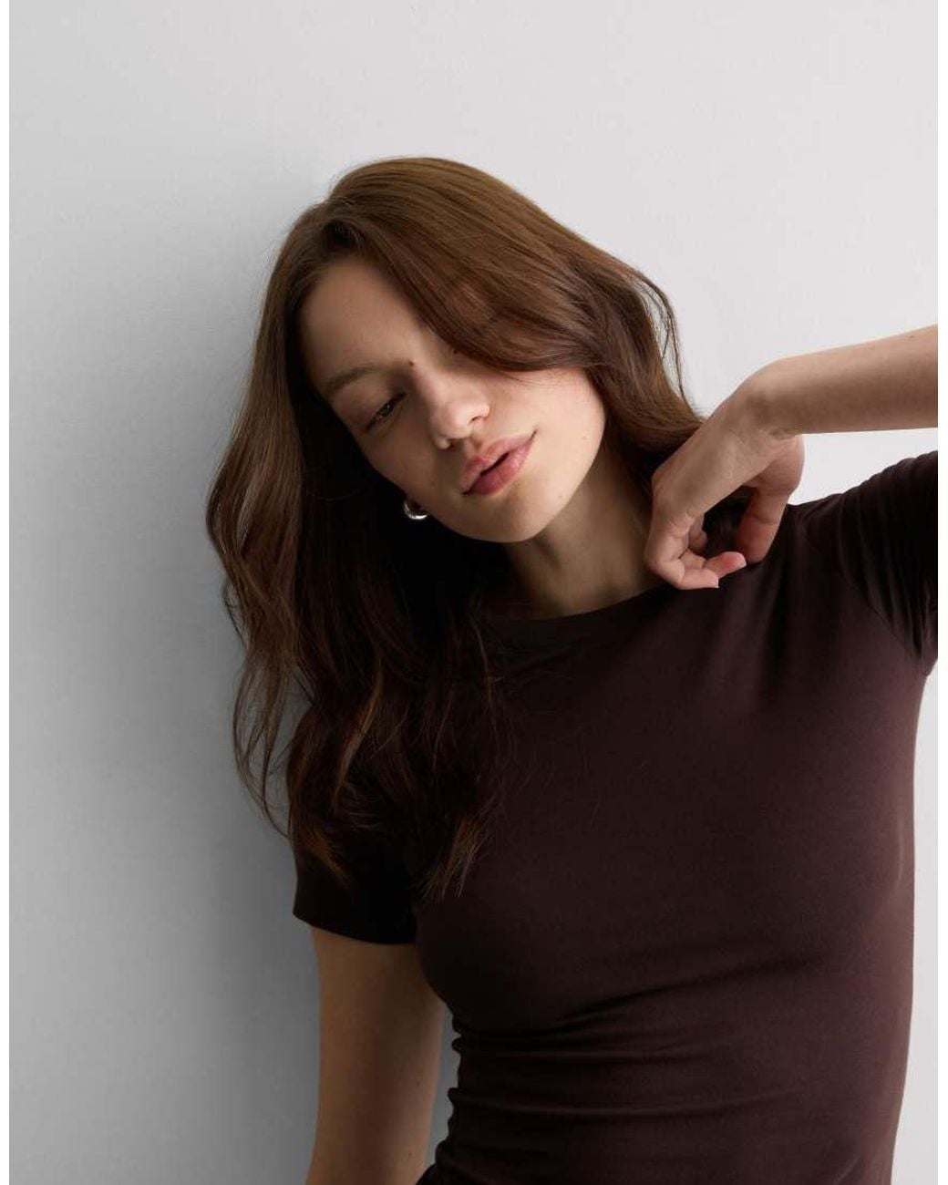 Intimissimi Brown Short-Sleeved Stretch Top
