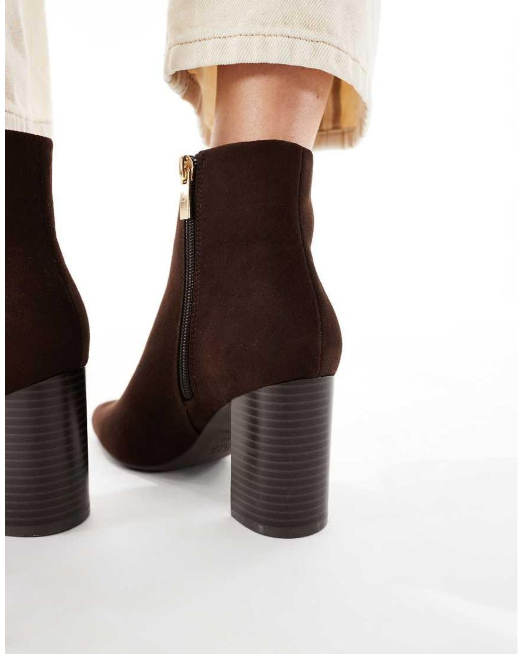 New Look White Suedette Block Heel Boot