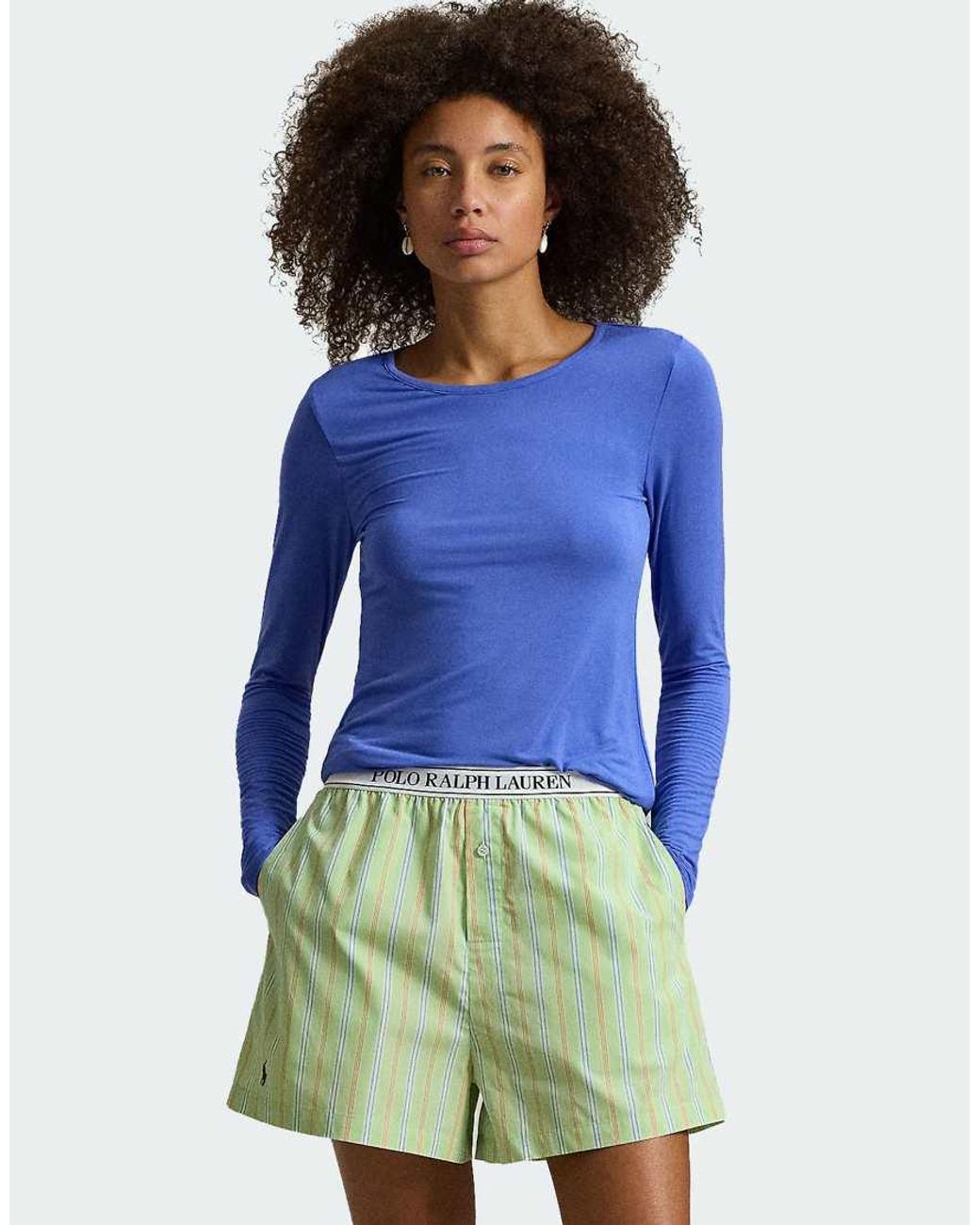 Polo Ralph Lauren Purple Separate Sleep Boxer With Elastic Logo