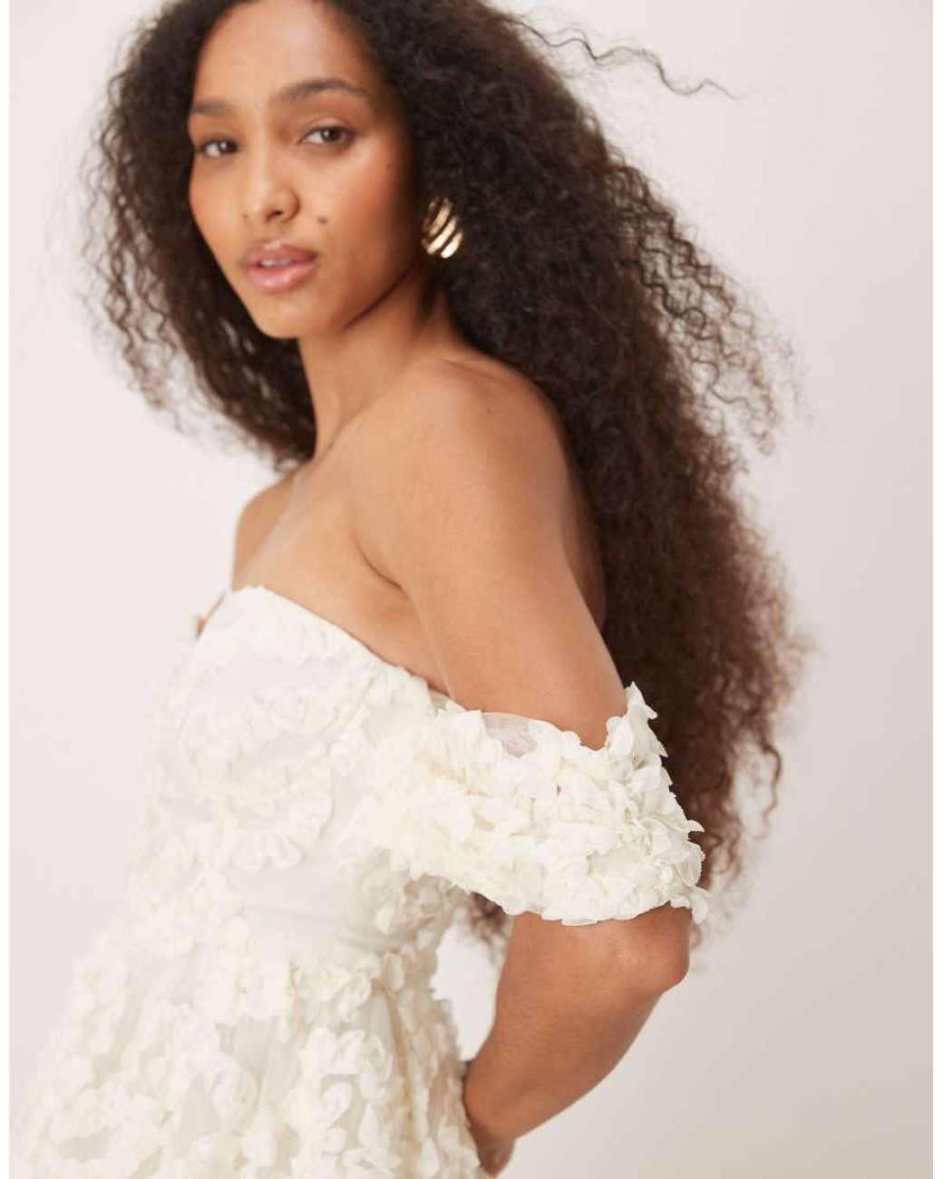 True Decadence Natural Strapless Midi Dress