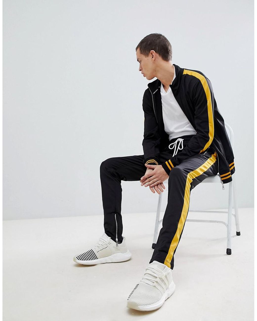 Criminal Damage Skinny Joggers In Black 