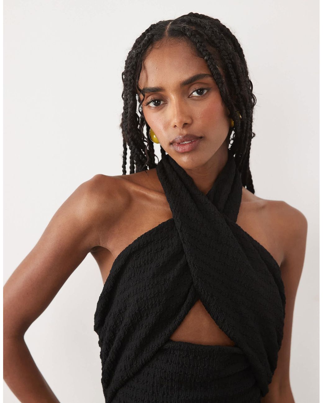 Robe longue à dos nu Mango en coloris Natural