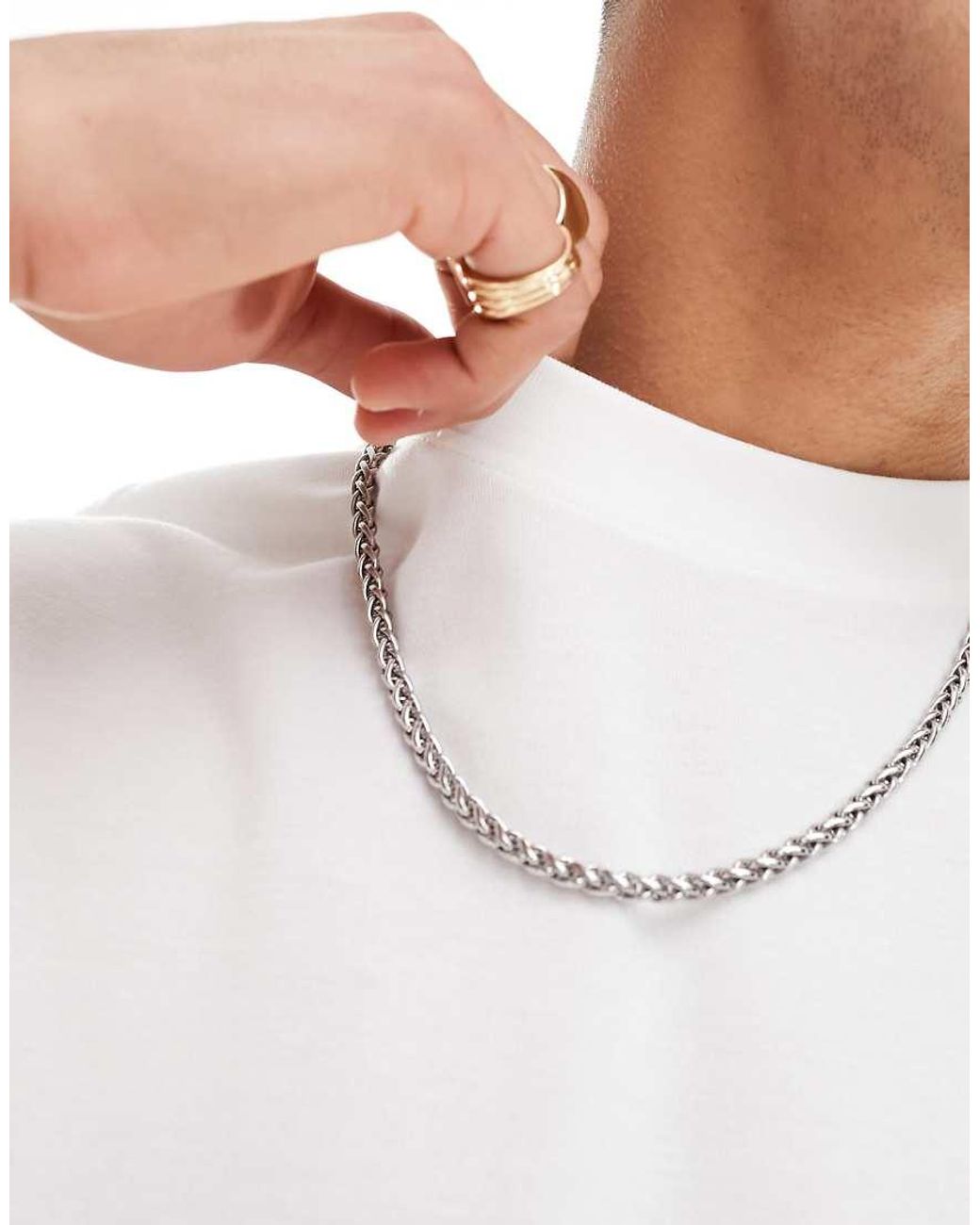 SELECTED White Oversized Boxy T-shirt for men