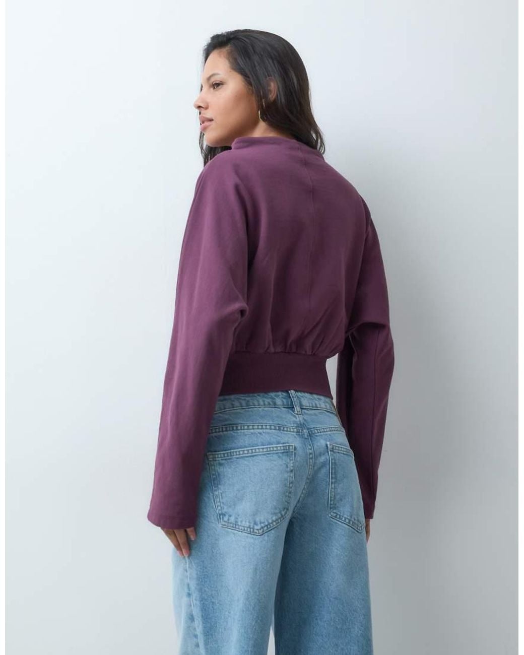 ASOS Purple Chunky Hem Top