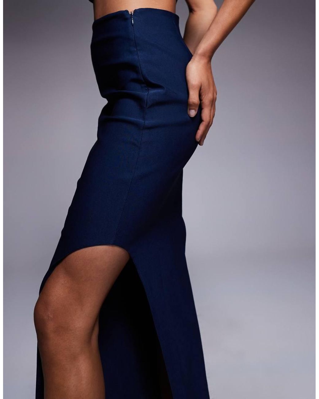 Vesper Blue Bodycon Maxi Skirt