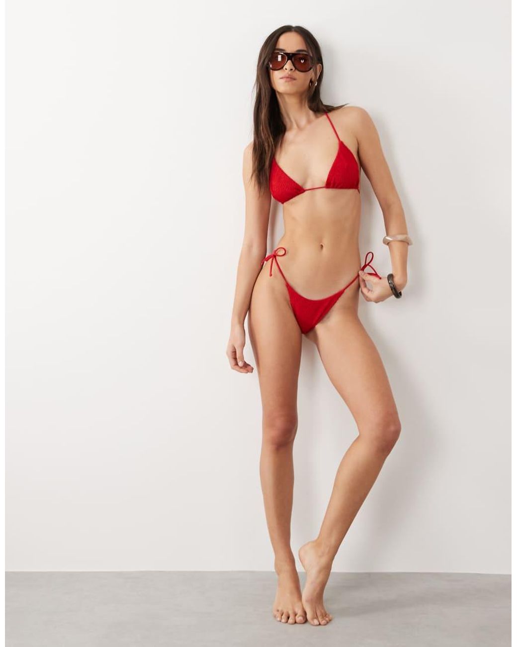 Free Society Orange Tieside Bikini Bottom