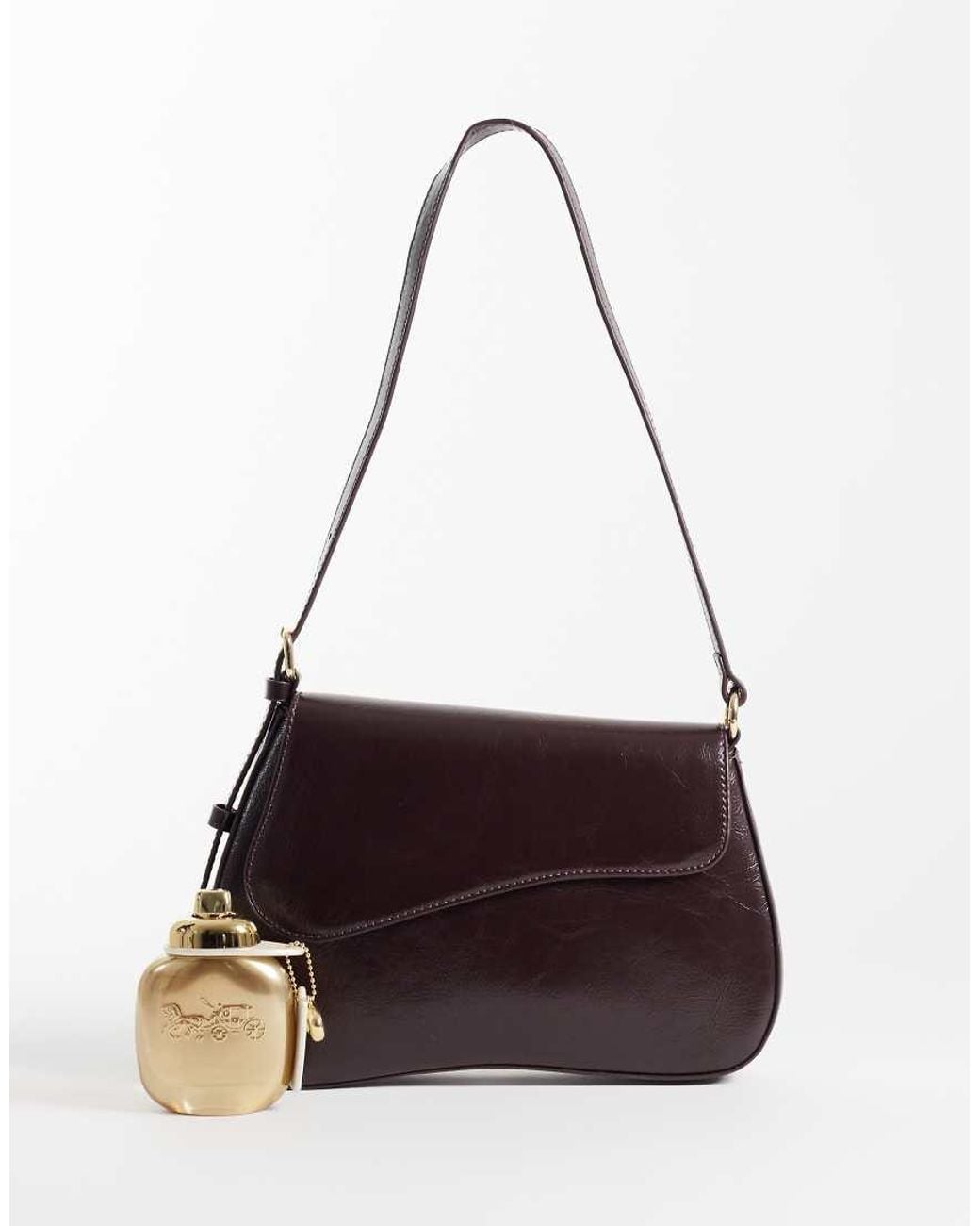 ASOS White Asymmetric Flap Shoulder Bag