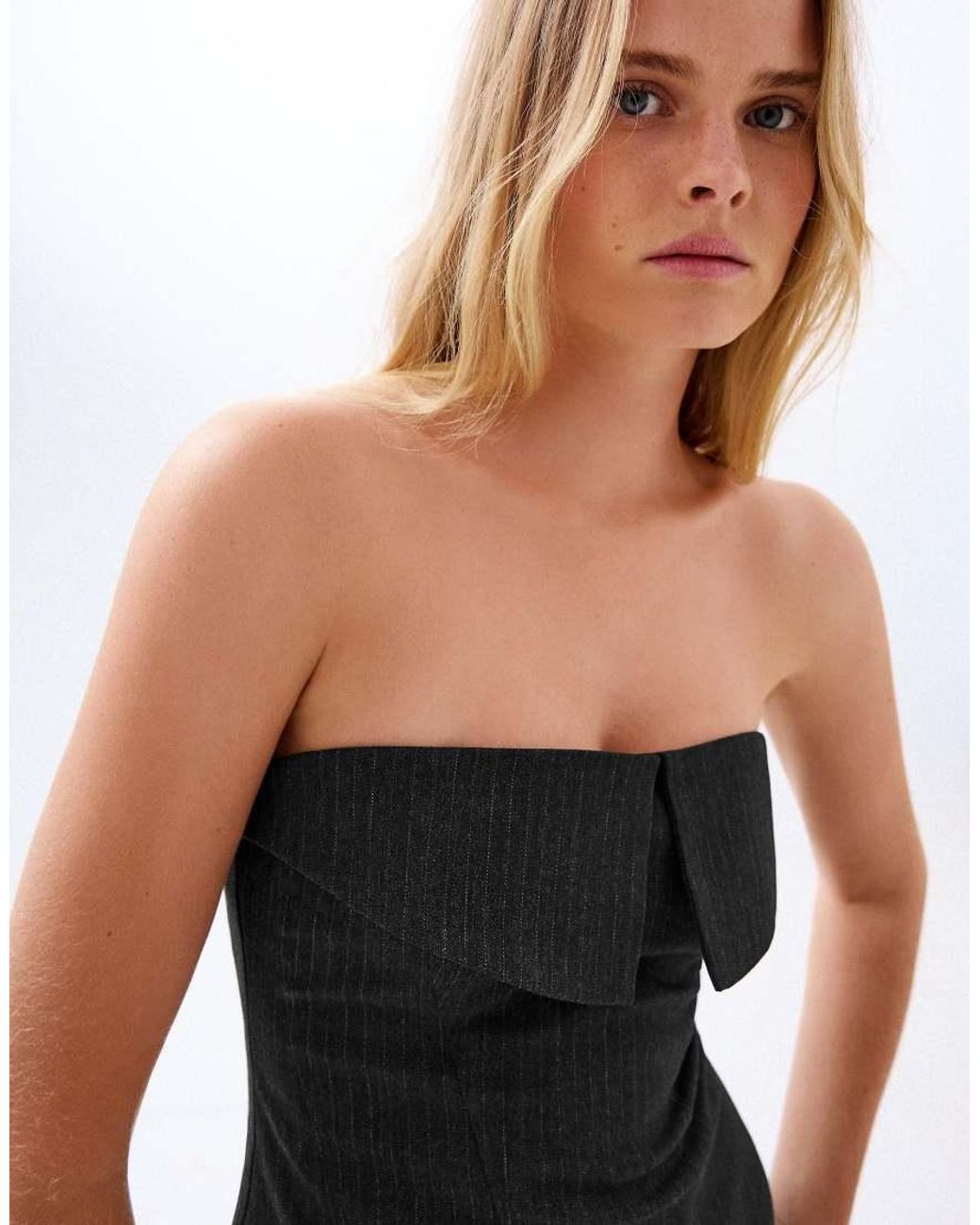Bershka Black Bandeau Top