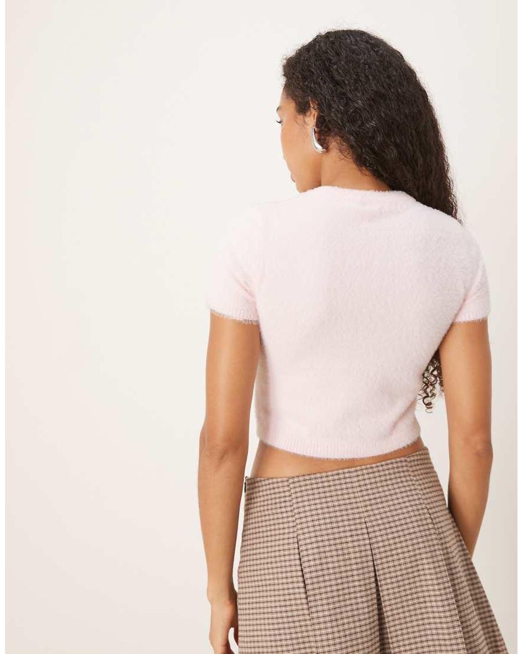 Glamorous White Cropped Jumper