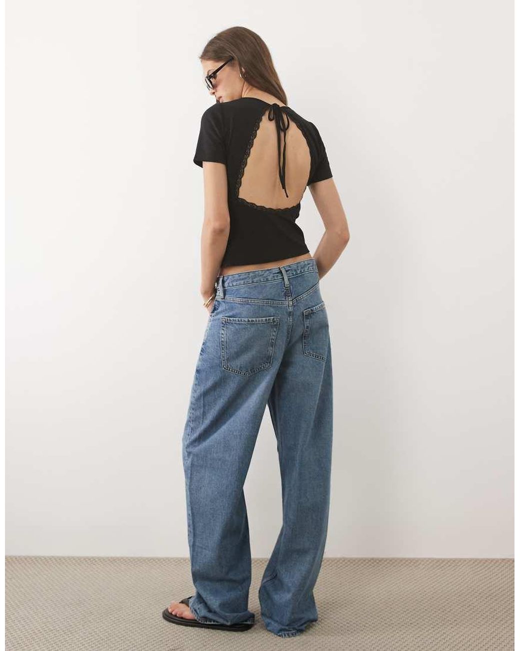 ASOS Black Backless Lace Baby T-shirt