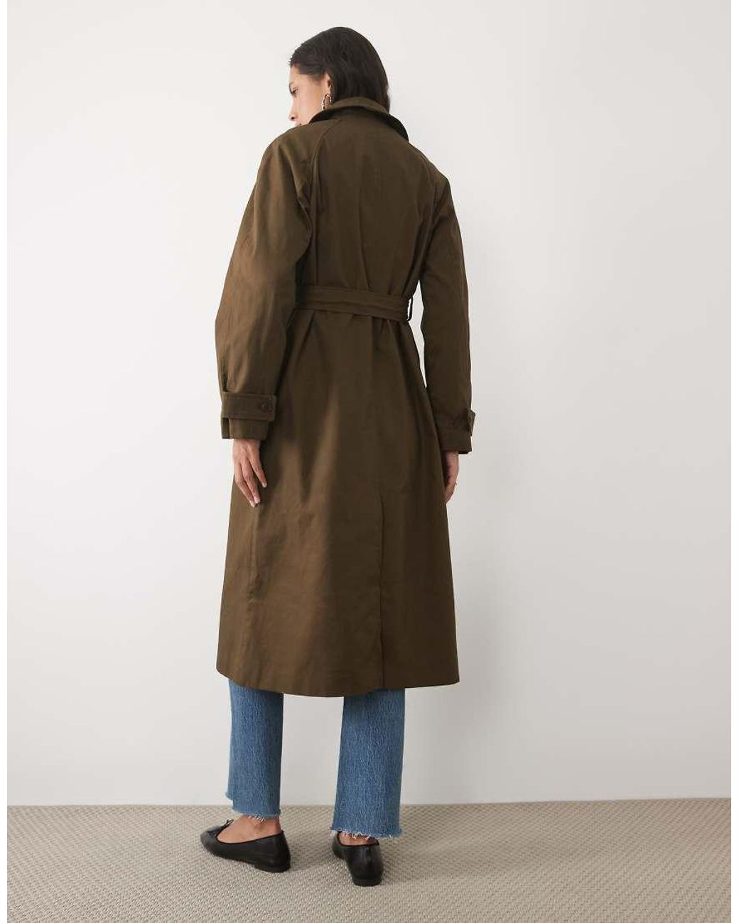 New Look Brown Funnel Neck Car Coat