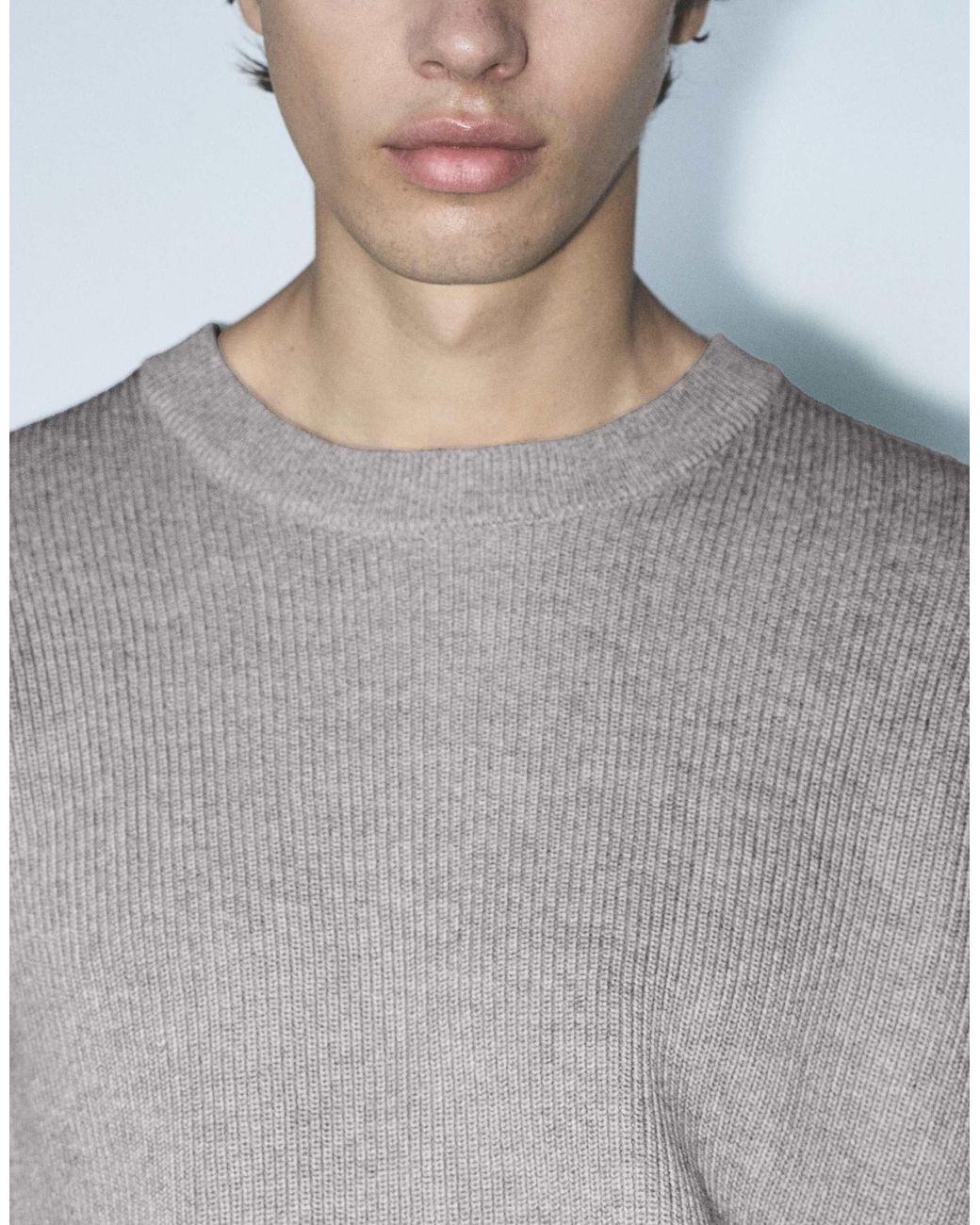 Pull basique moyen Pull&Bear pour homme en coloris Gray