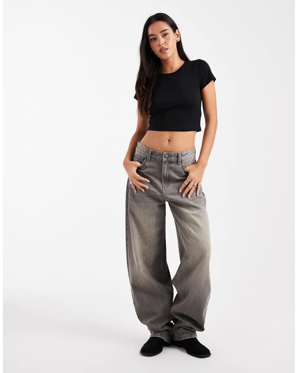 Monki Blue Shrunken Baby T-shirt