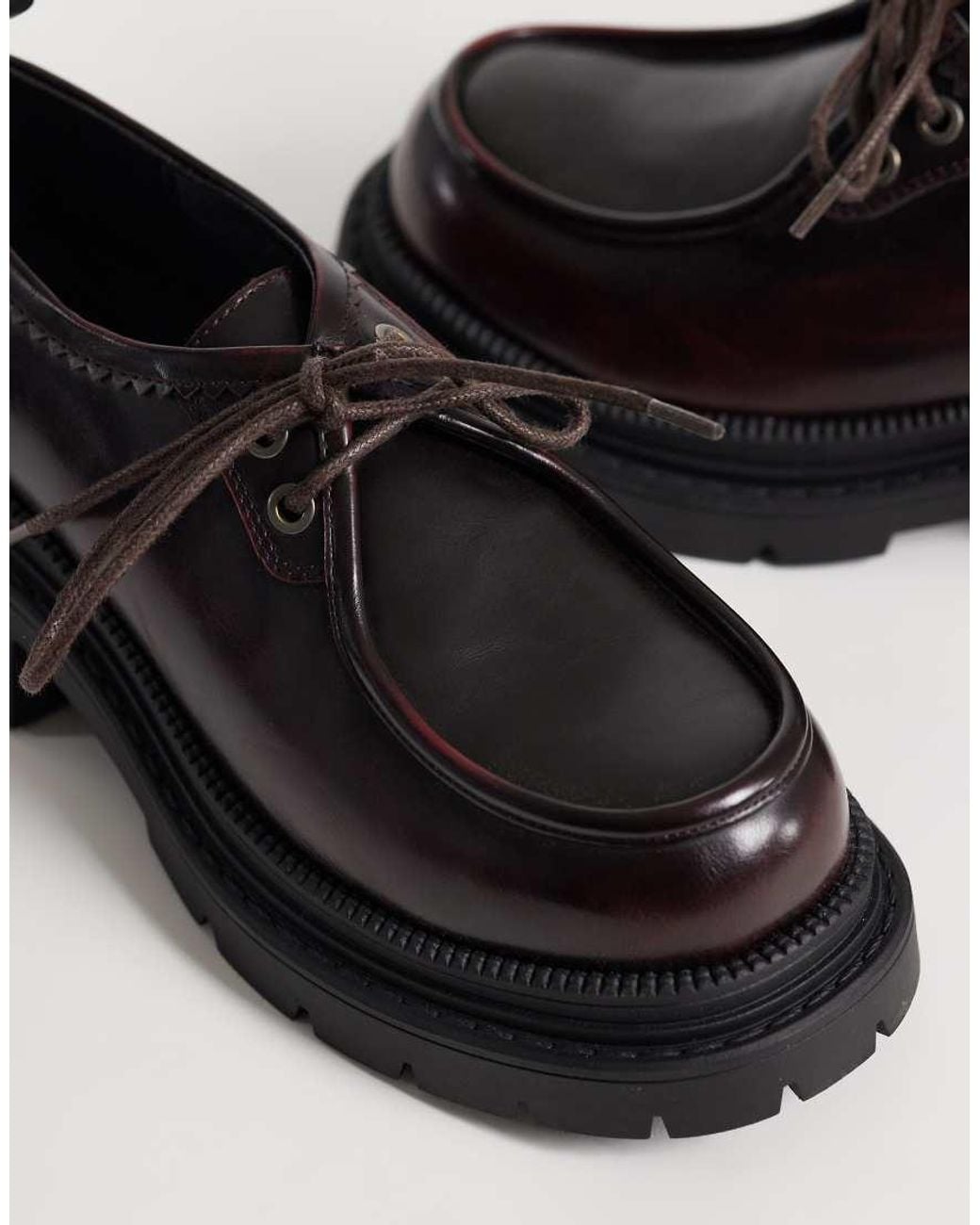 Buffalo Red Chunky Lace-Up Shoes