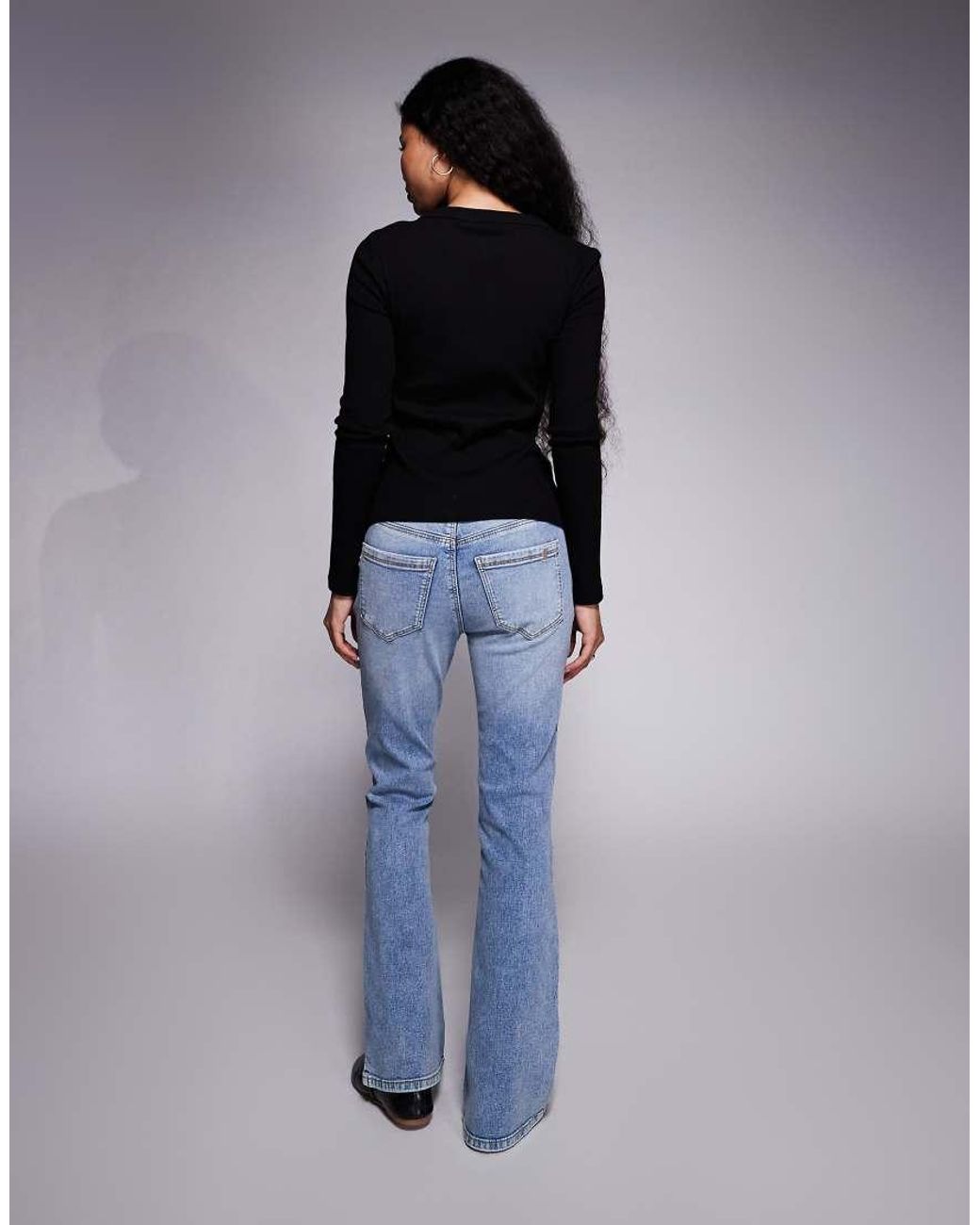 River Island Blue Mid Rise Bootcut Jeans