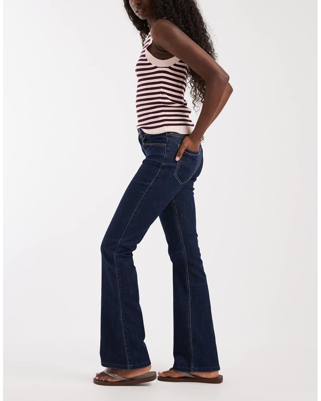 Hollister Blue Front Seam Detail Bootcut Jeans